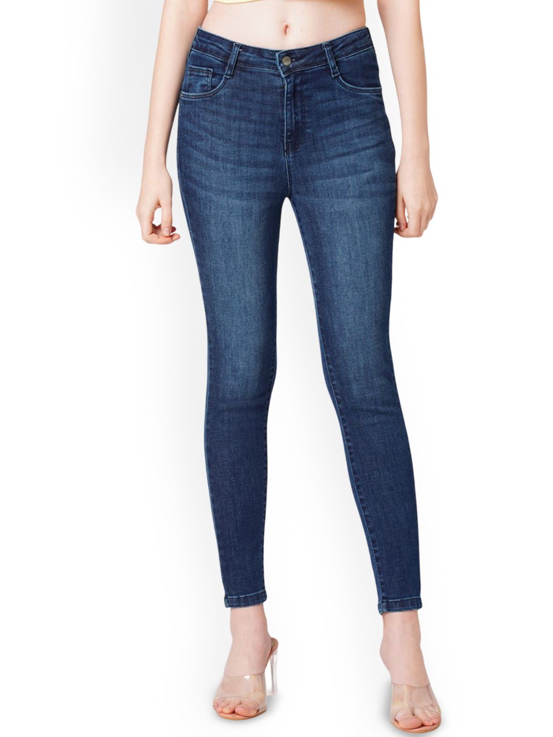 Kraus Jeans Women Skinny Fit Mid-Rise Light Fade Jeans-picture-11