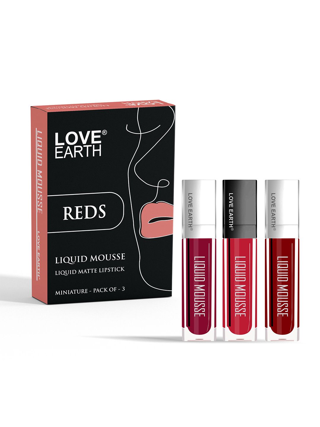 LOVE EARTH Set Of 3 LiquidLipstick - 2 ml Each - Bloody Mary- Spicy Sangria- Sea Breeze-picture-29