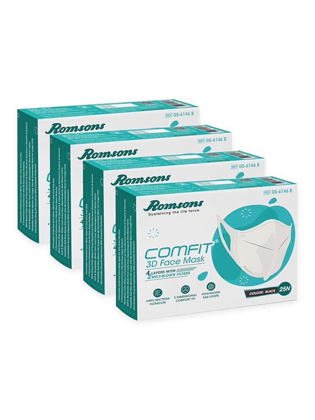 Romsons 100-Pcs 4-Ply Outdoor Anti-Pollution & Disposable Masks-image-15