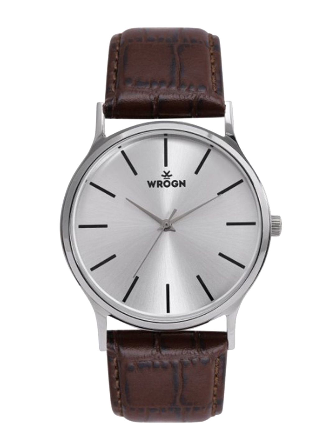 WROGN Men Dial & Leather Bracelet Style Straps Analogue Watch WRNWJ25 Set-16