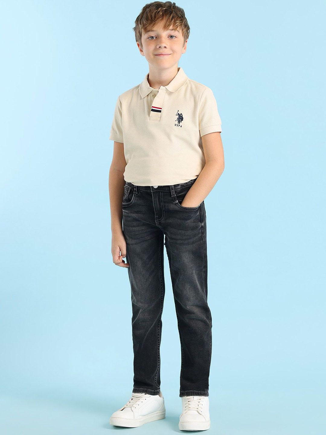 U.S. Polo Assn. Kids Boys Slim Fit Light Fade Jeans-picture-34