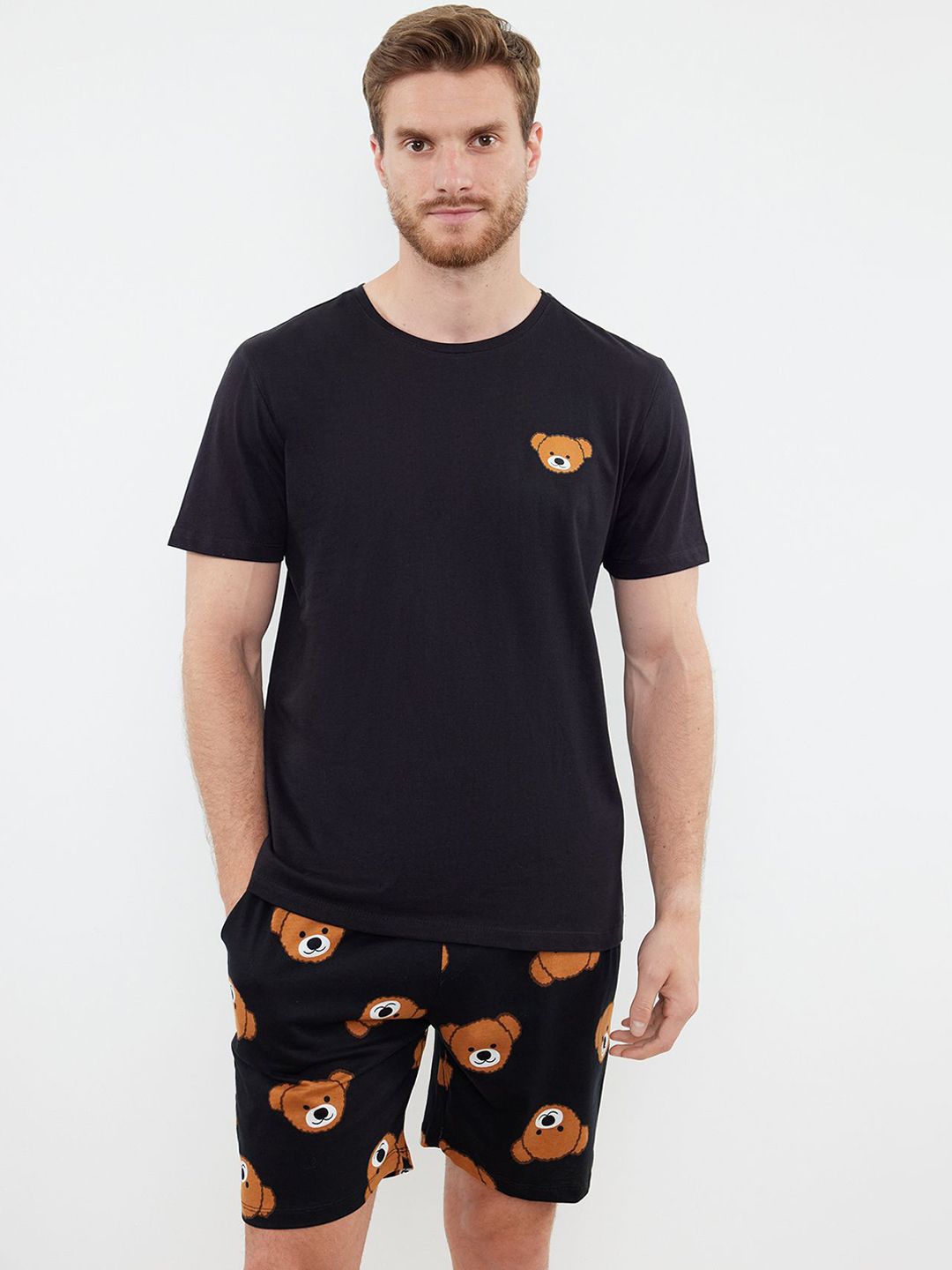 Trendyol Men Printed Pure Cotton Night suit-picture-47