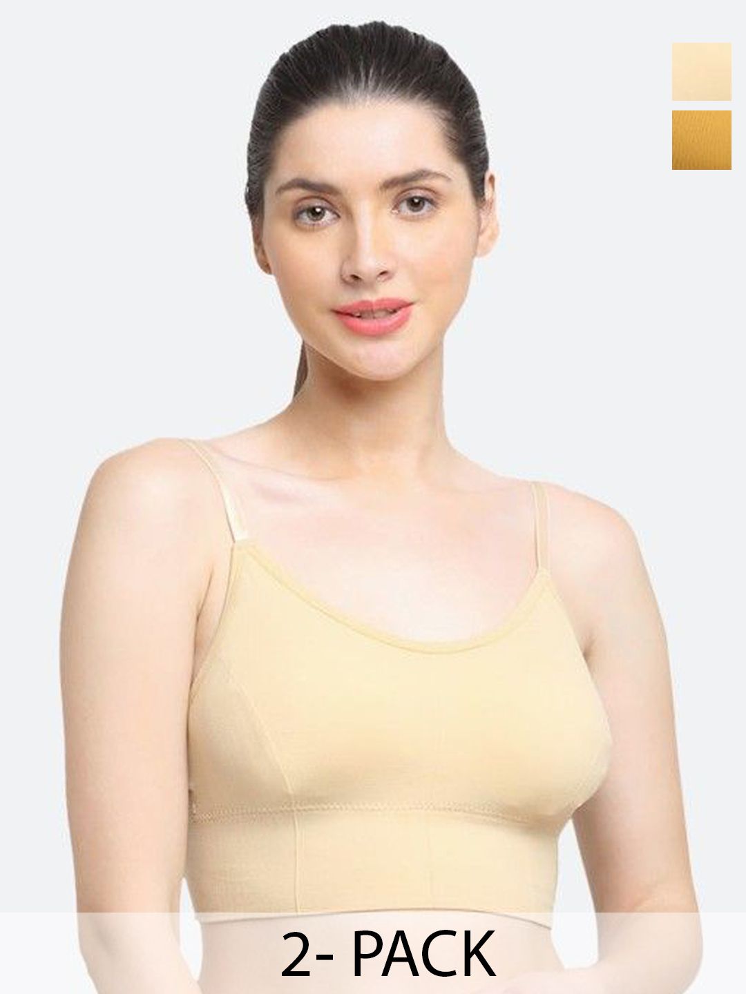 Taslar Pack Of 2 Full Coverage Removable Padding Rapid-Dry T-shirt Bra-picture-13