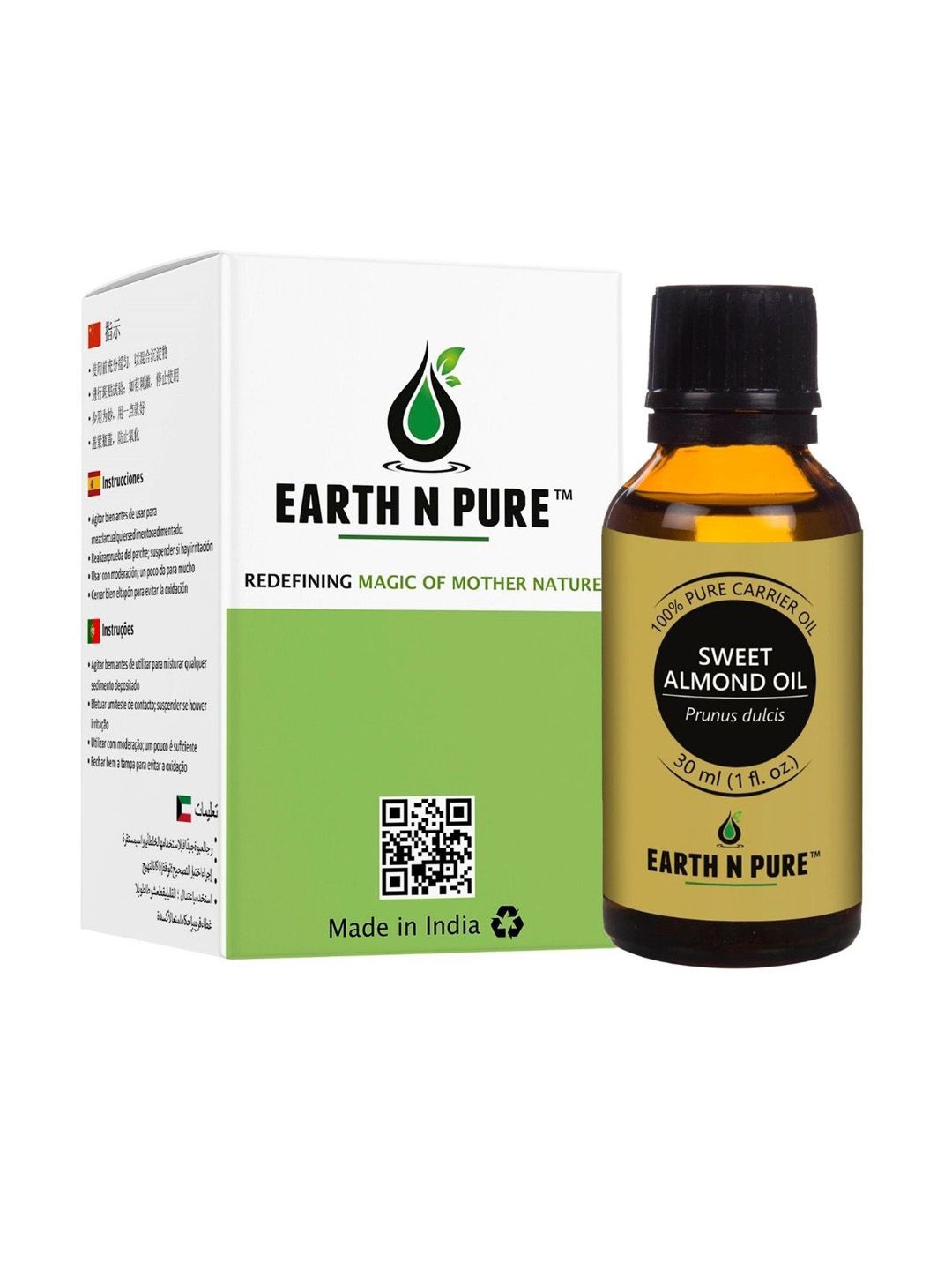 EARTH N PURE 100% Pure & Natural Healthy Scalp Sweet Almond Carrier Oil - 30 ml-picture-12