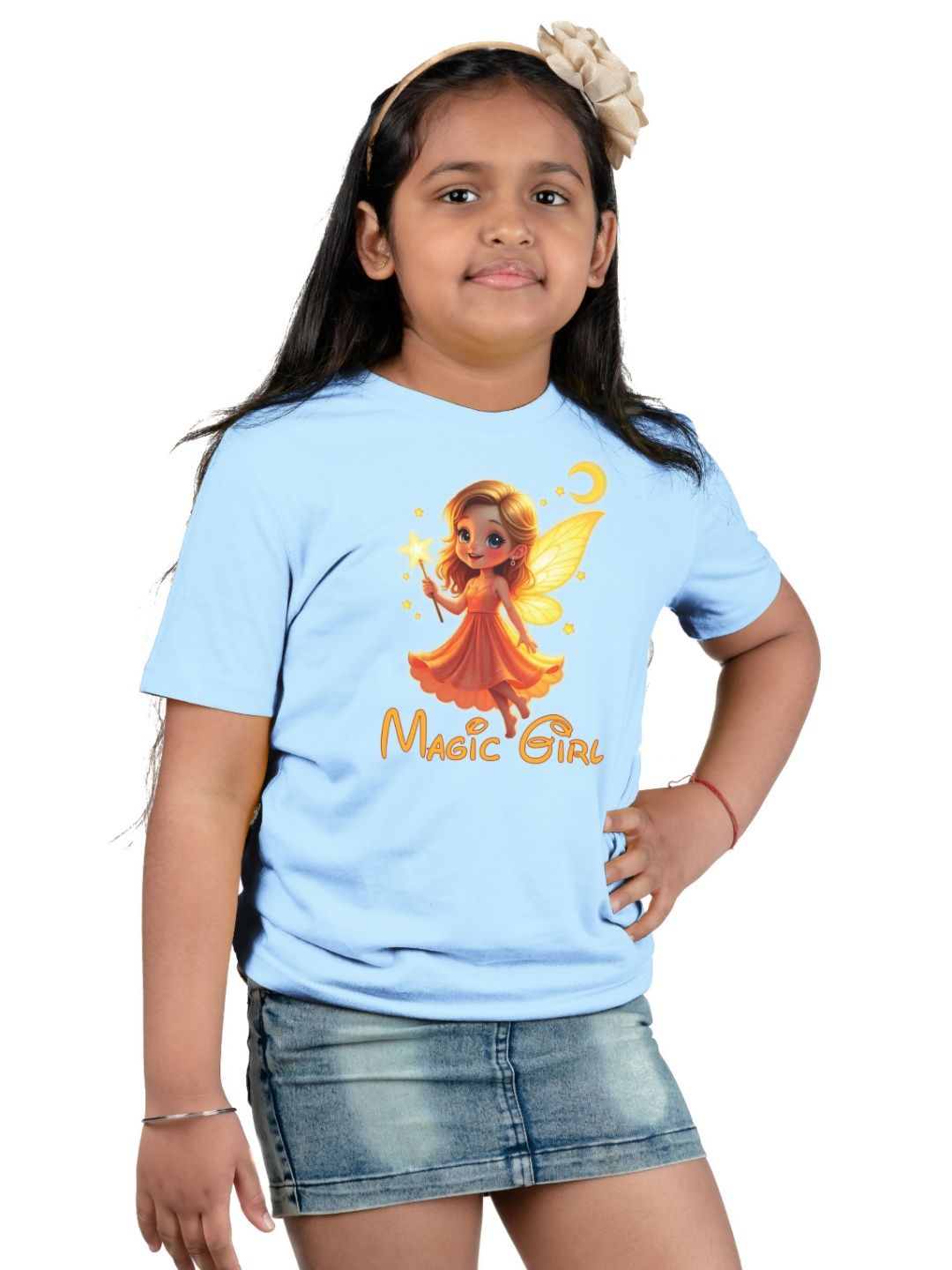 BAESD Girls Graphic Printed Round Neck Cotton T-shirt-picture-38