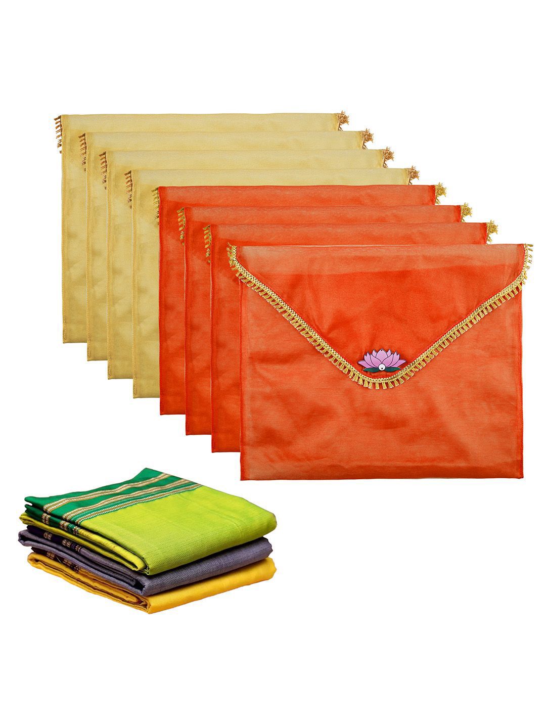 Kuber Industries Orange Set of 6 Regular Multi-Utility Organisers-image-25