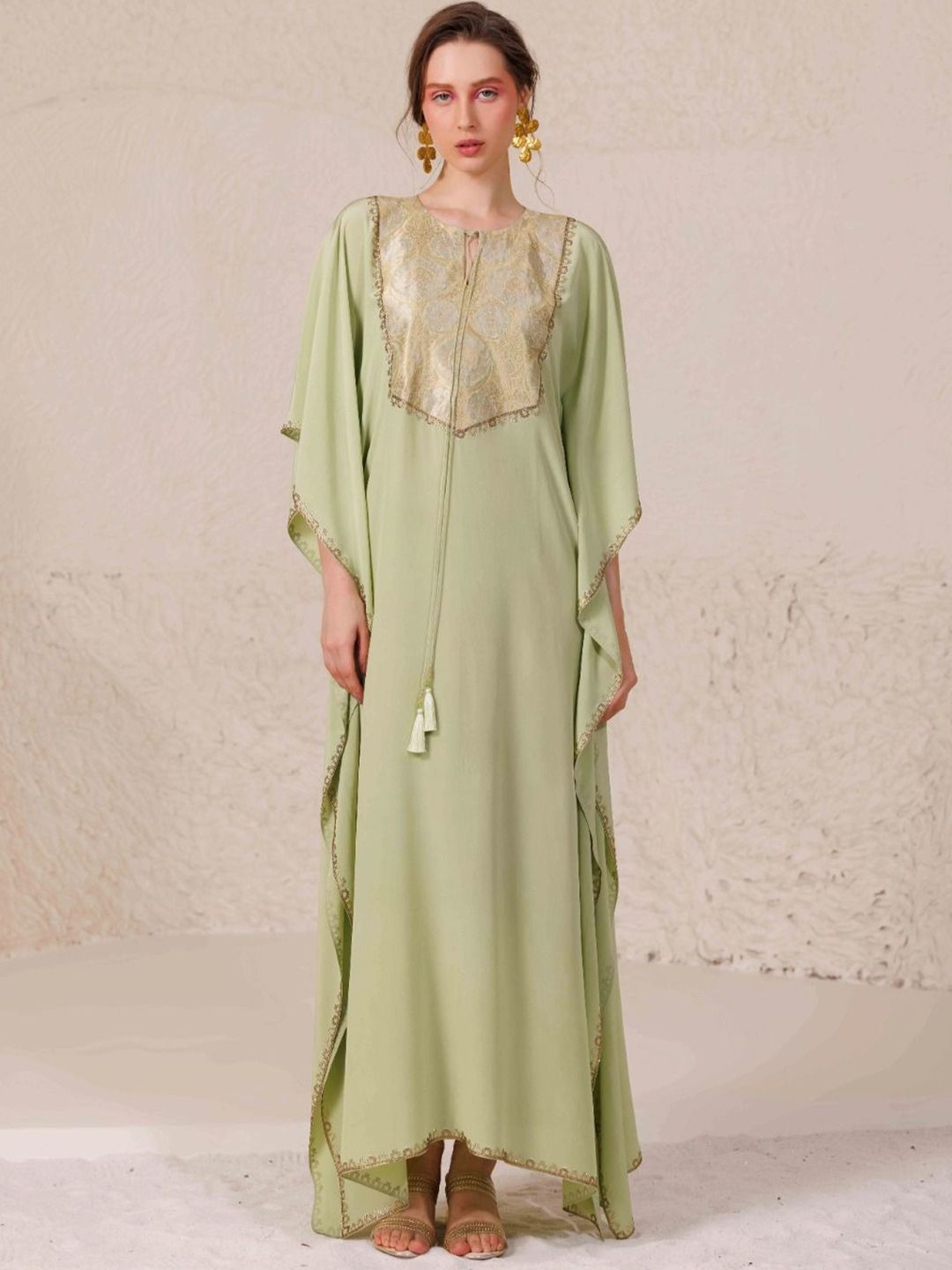 Chhaya Mehrotra Women Yoke Design Crepe Kaftan Kurta-image-20