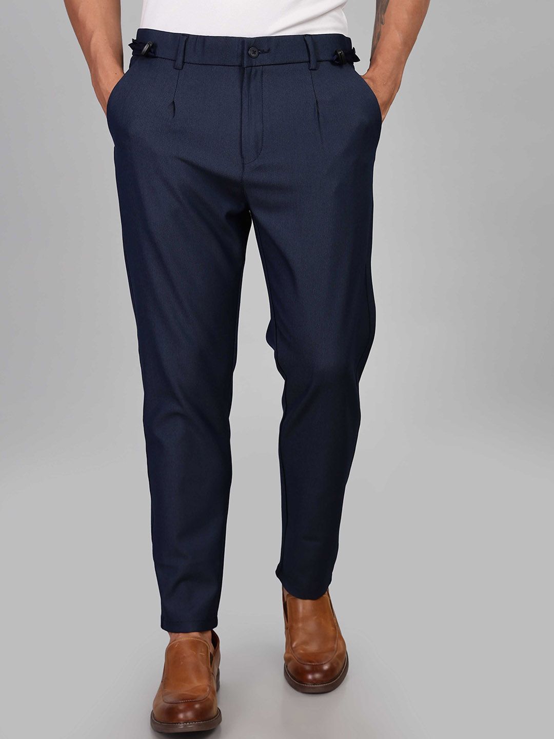Mast & Harbour Men Loose Fit Trousers-picture-31