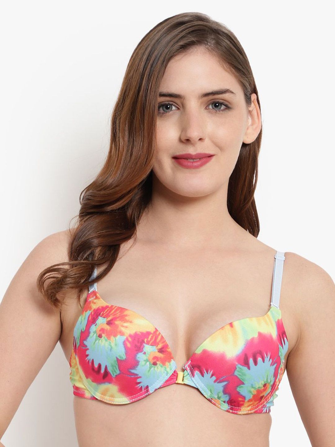 BRACHY Floral Medium Coverage Underwired Heavily Padded Push-Up Bra
