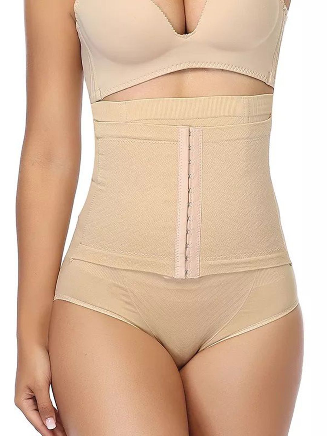 PLUMBURY Women Post Pregnancy Tummy Tucker Shapewear With Belt-picture-22