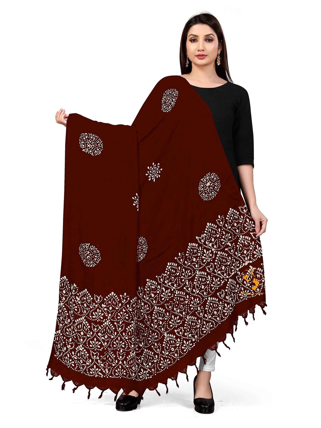 Vicharan Batik Printed Cotton Dupatta-image-39