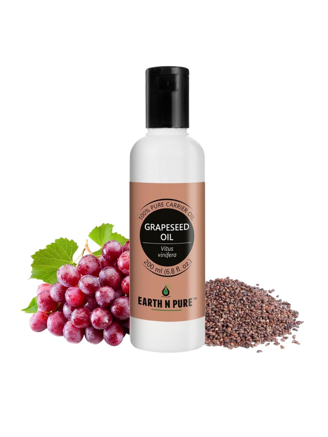 EARTH N PURE Grapeseed Oil Natural & Therapeutic Grade - 200 ml-picture-28