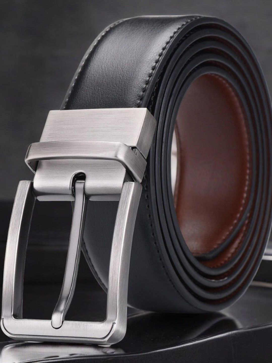 The Roadster Lifestyle Co Textured Formal Belts-picture-37