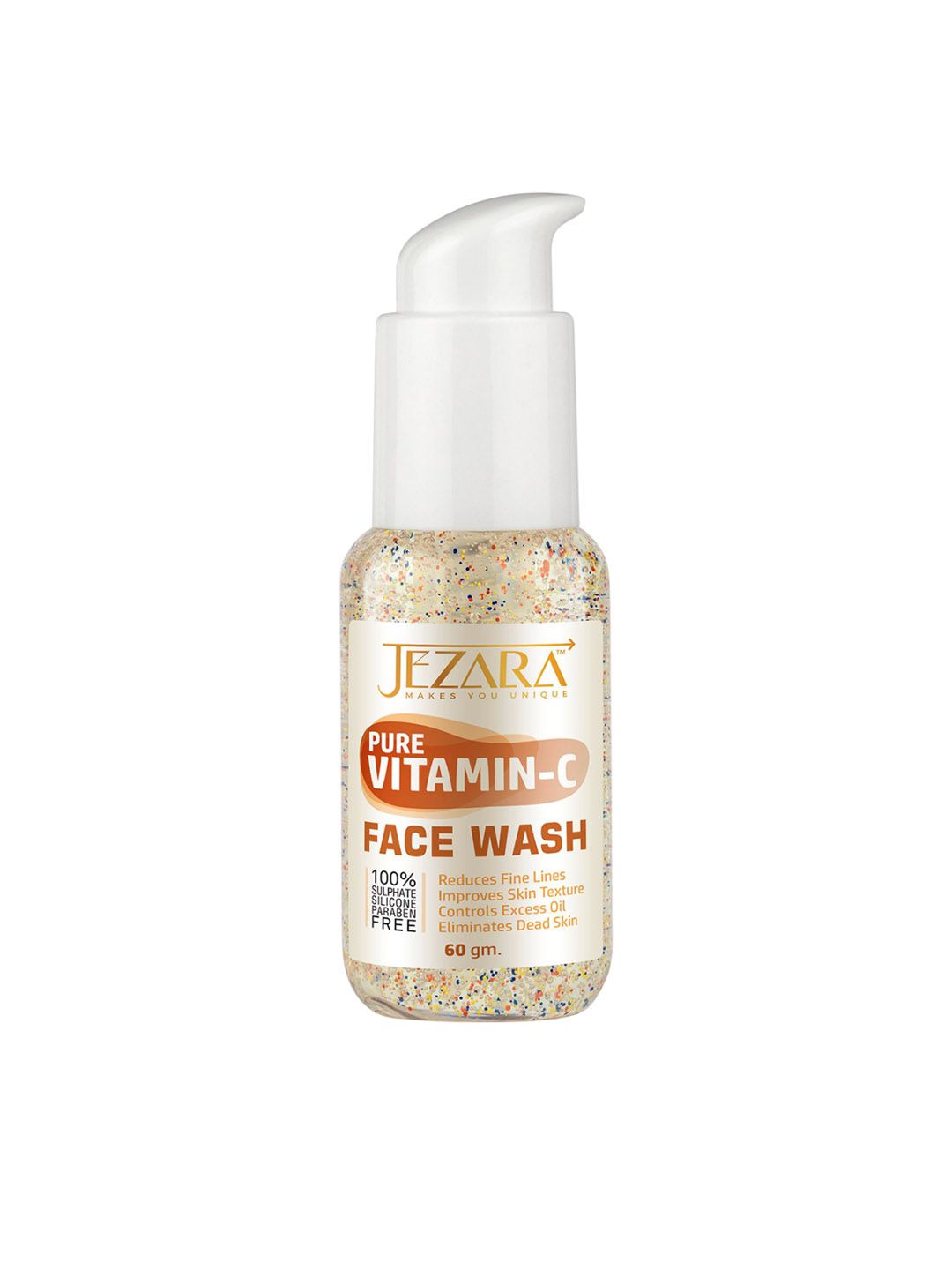 JEZARA Pure Vitamin C Gel Face Wash With Tea Tree Oil For Wrinkle & Oil Control - 60 g-image-22