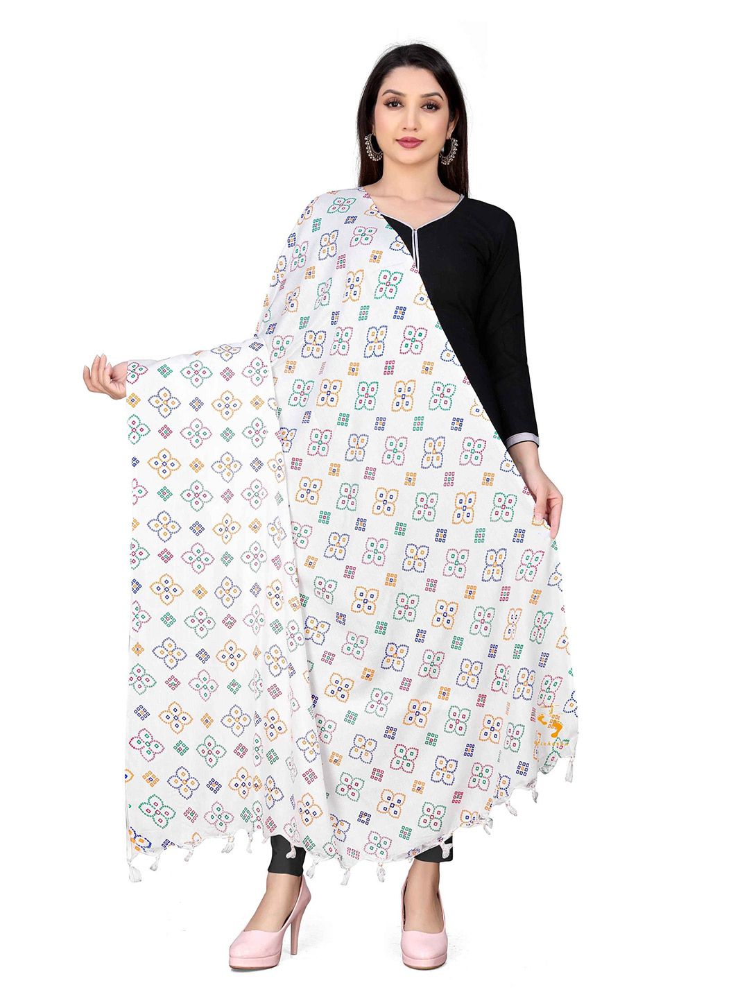 Vicharan Bandhani Printed Cotton Dupatta