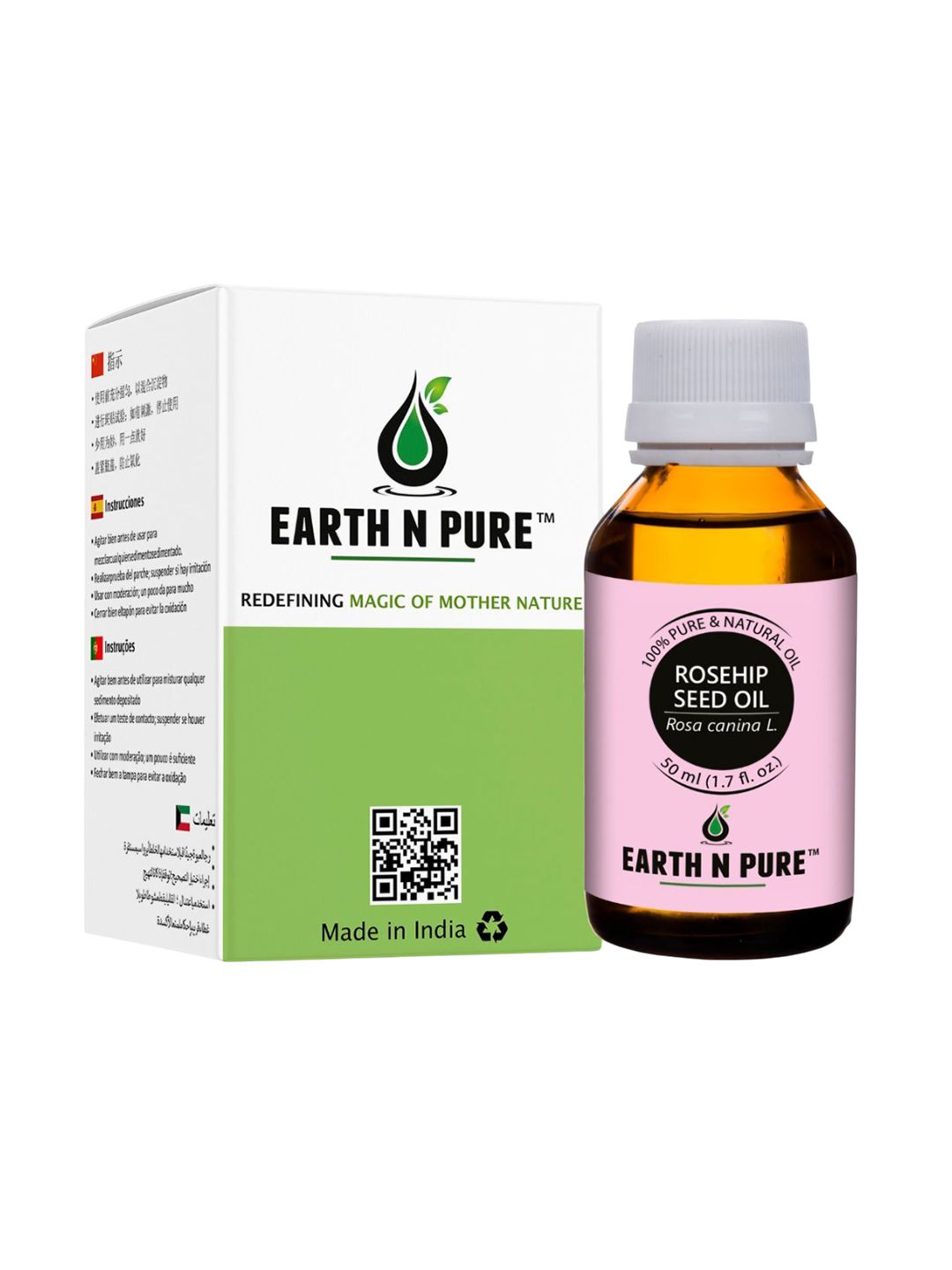 EARTH N PURE 100% Pure & Natural Skin Hydration Rosehip Seed Oil - 50 ml-picture-24