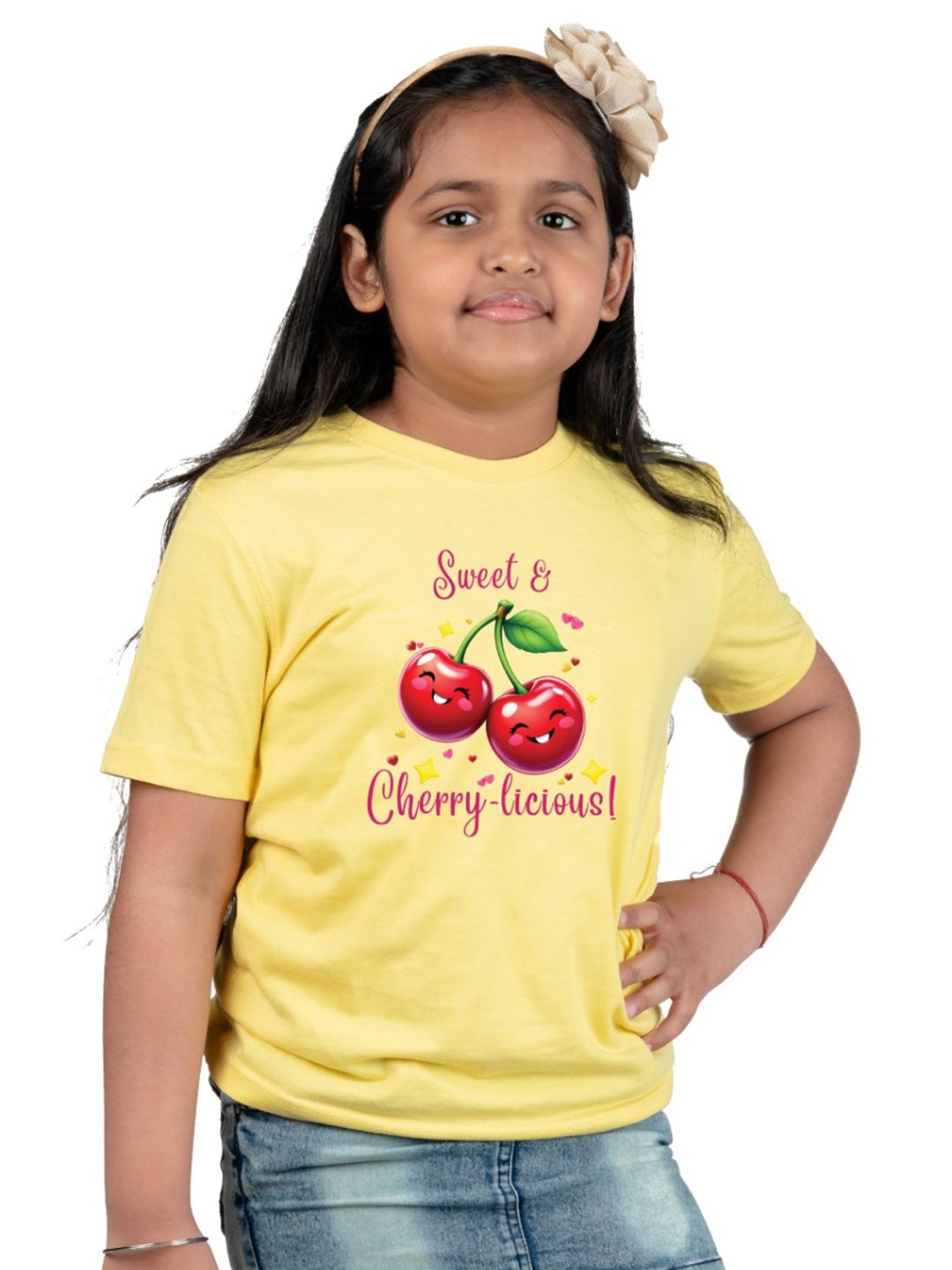 BAESD Girls Graphic Printed Round Neck Cotton T-shirt-picture-24