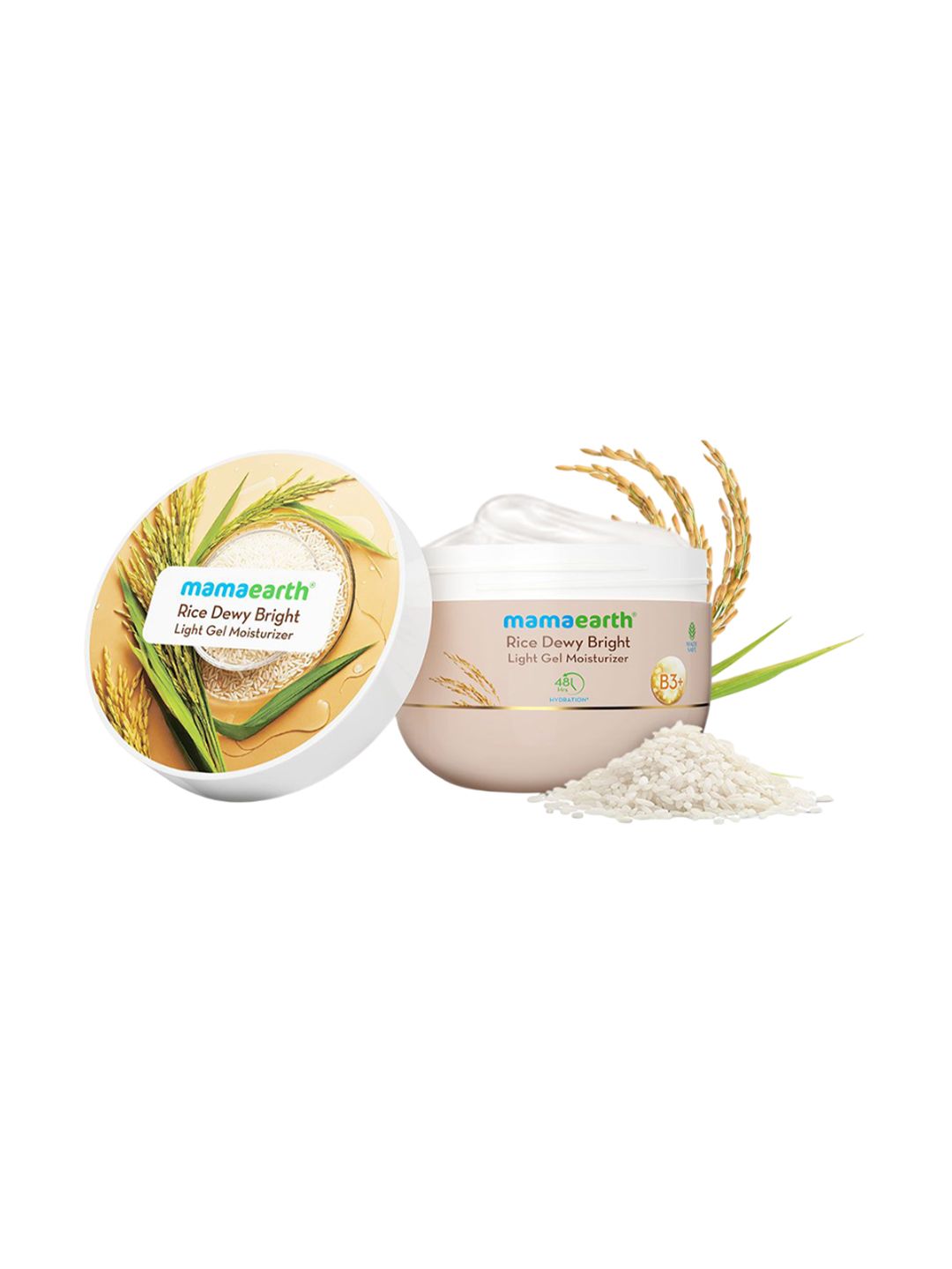 Mamaearth Rice Dewy Bright Light Moisturizing Cream With Niacinamide for Glass-Skin - 200g-image-44