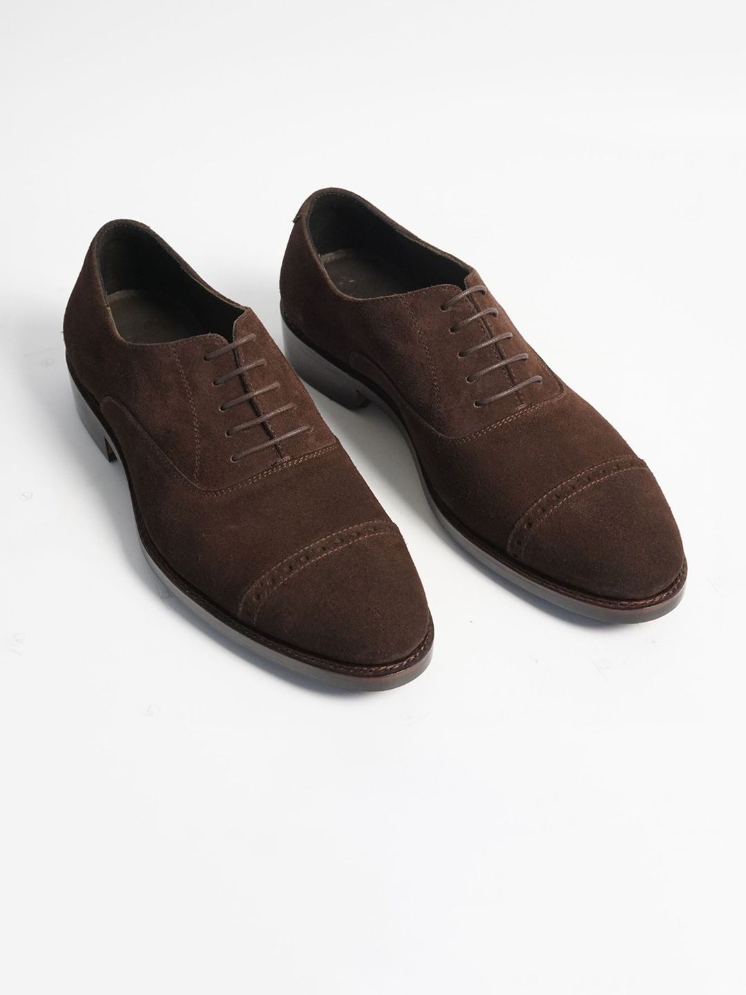 KOZASKO Goodyear Welted Brown Suede Captoe Brogue Oxford-picture-39