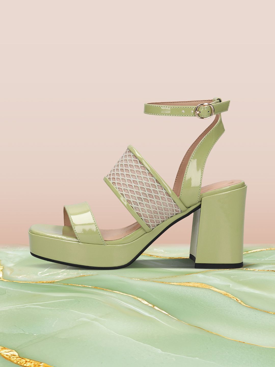 BAGATT Women Leather Square Toe Block Sandals-image-21