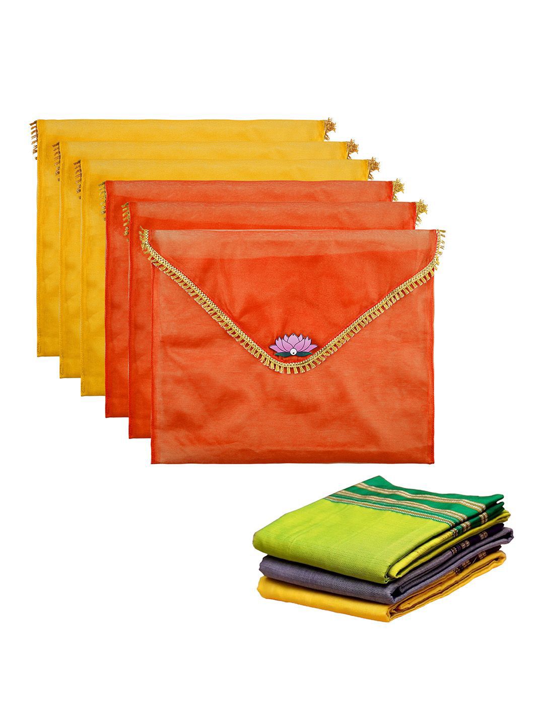 Kuber Industries Orange Set of 6 Regular Multi-Utility Organisers-picture-20