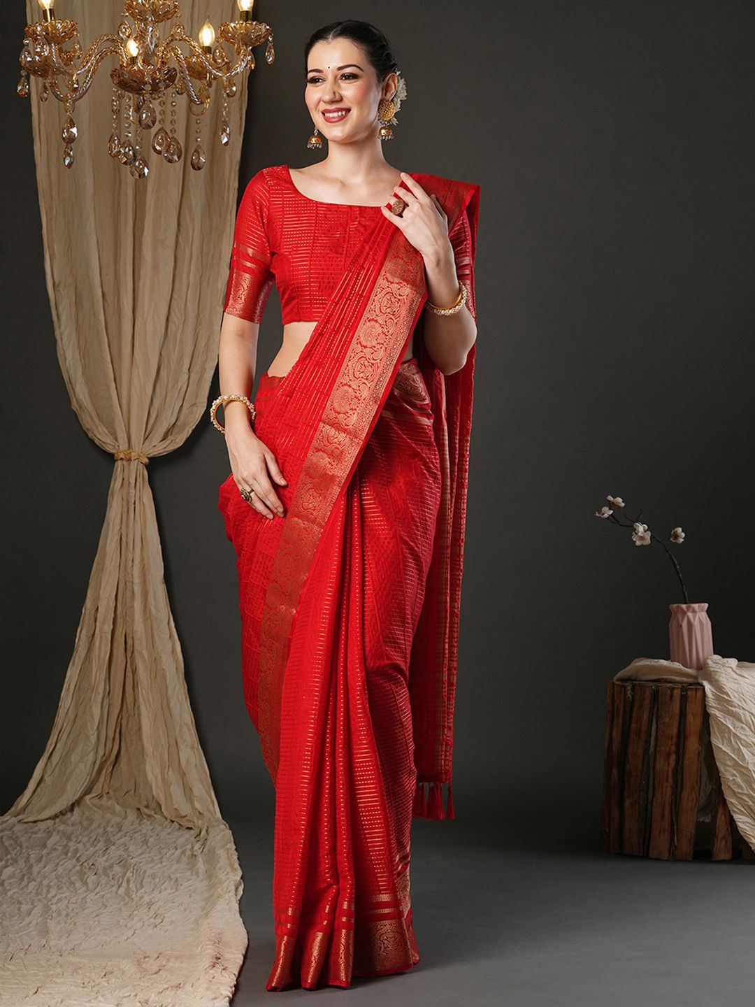 Anouk Woven Design Zari Banarasi Saree-picture-48