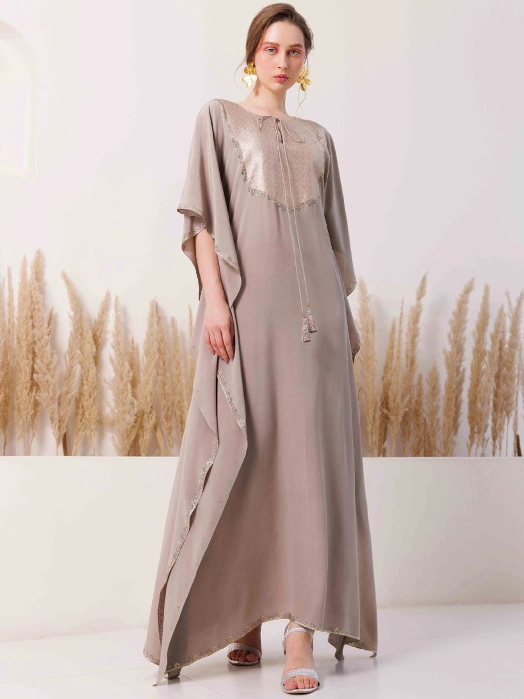 Chhaya Mehrotra Women Yoke Design Crepe Kaftan Kurta-image-19