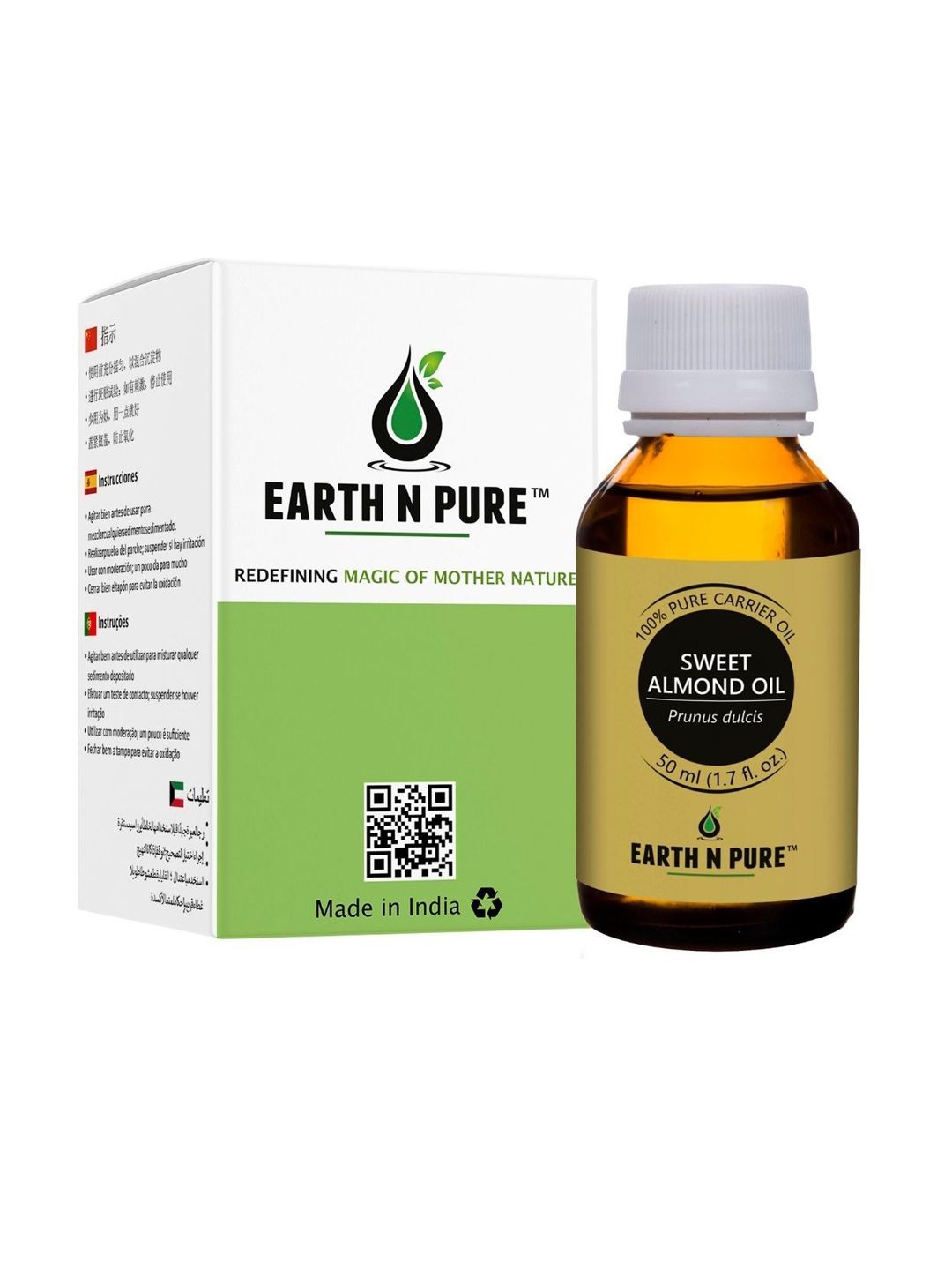 EARTH N PURE 100% Pure & Natural Healthy Scalp Sweet Almond Carrier Oil - 50 ml-picture-19