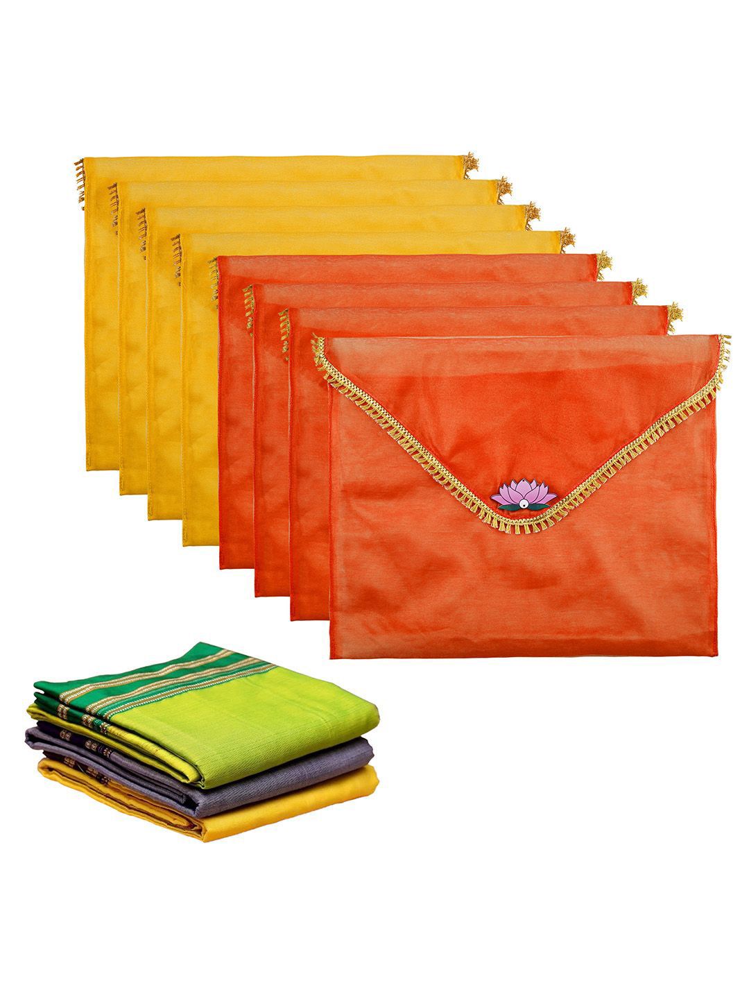 Kuber Industries Orange Set of 6 Regular Multi-Utility Organisers-picture-19