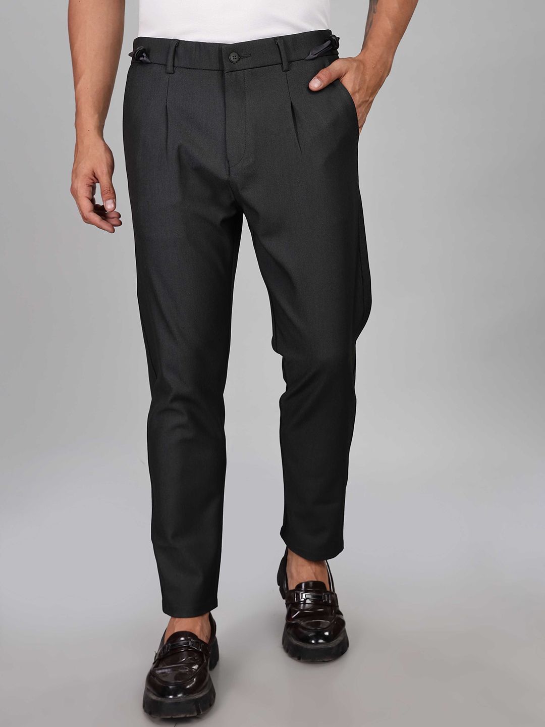 Mast & Harbour Men Mid-Rise Loose Fit Trousers-picture-23