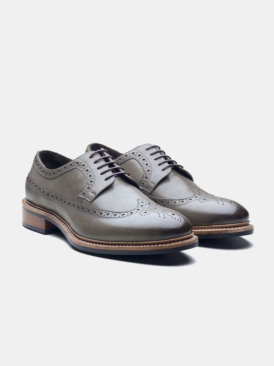 KOZASKO Goodyear Men Welted Grey Longwing Blucher-picture-37