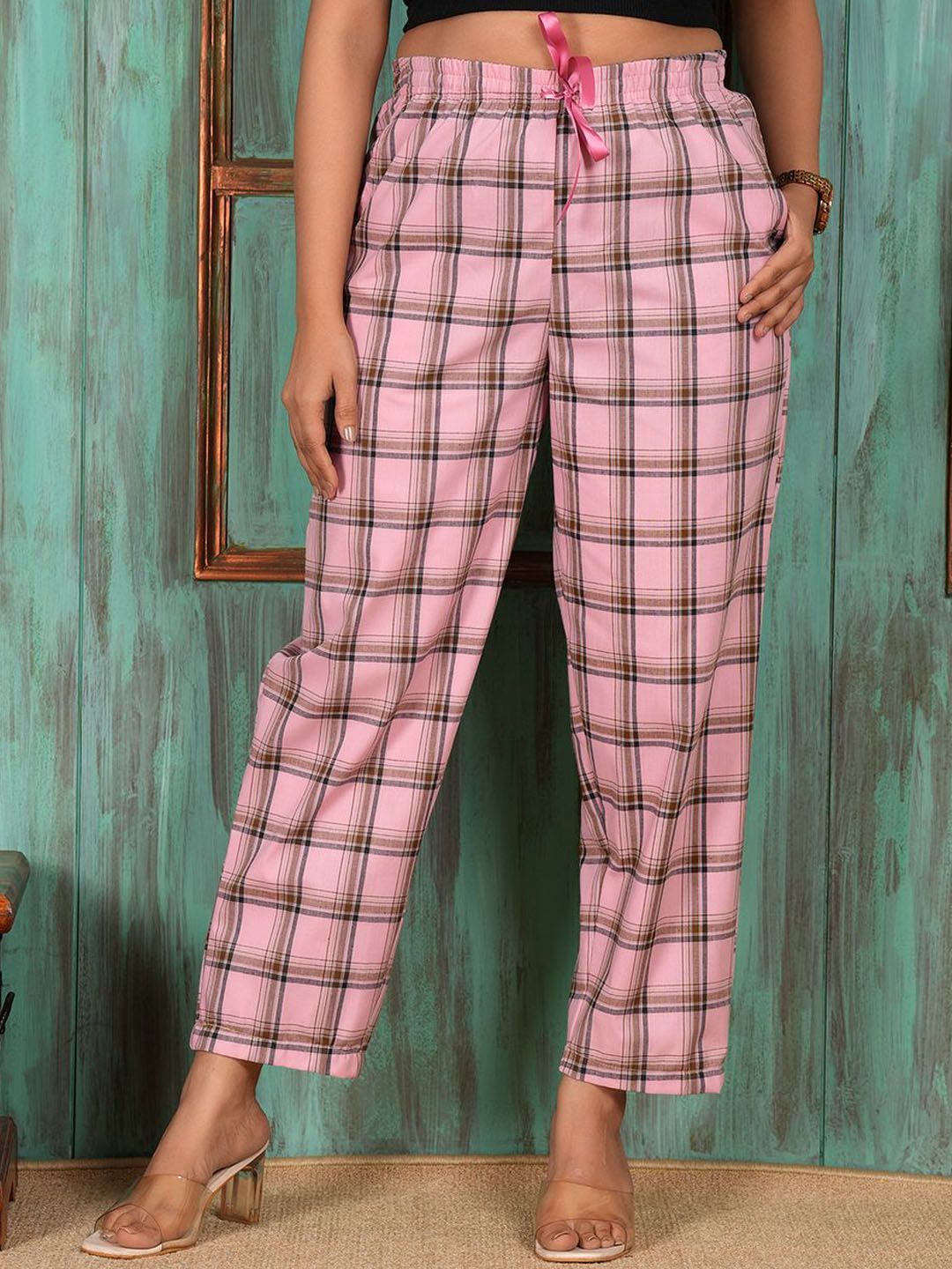 Style Shoes Women Checked Summer Lounge Pants-picture-16