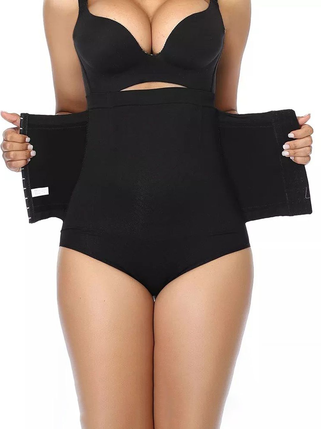 PLUMBURY Women Post Pregnancy Tummy Tucker Shapewear With Belt-picture-30