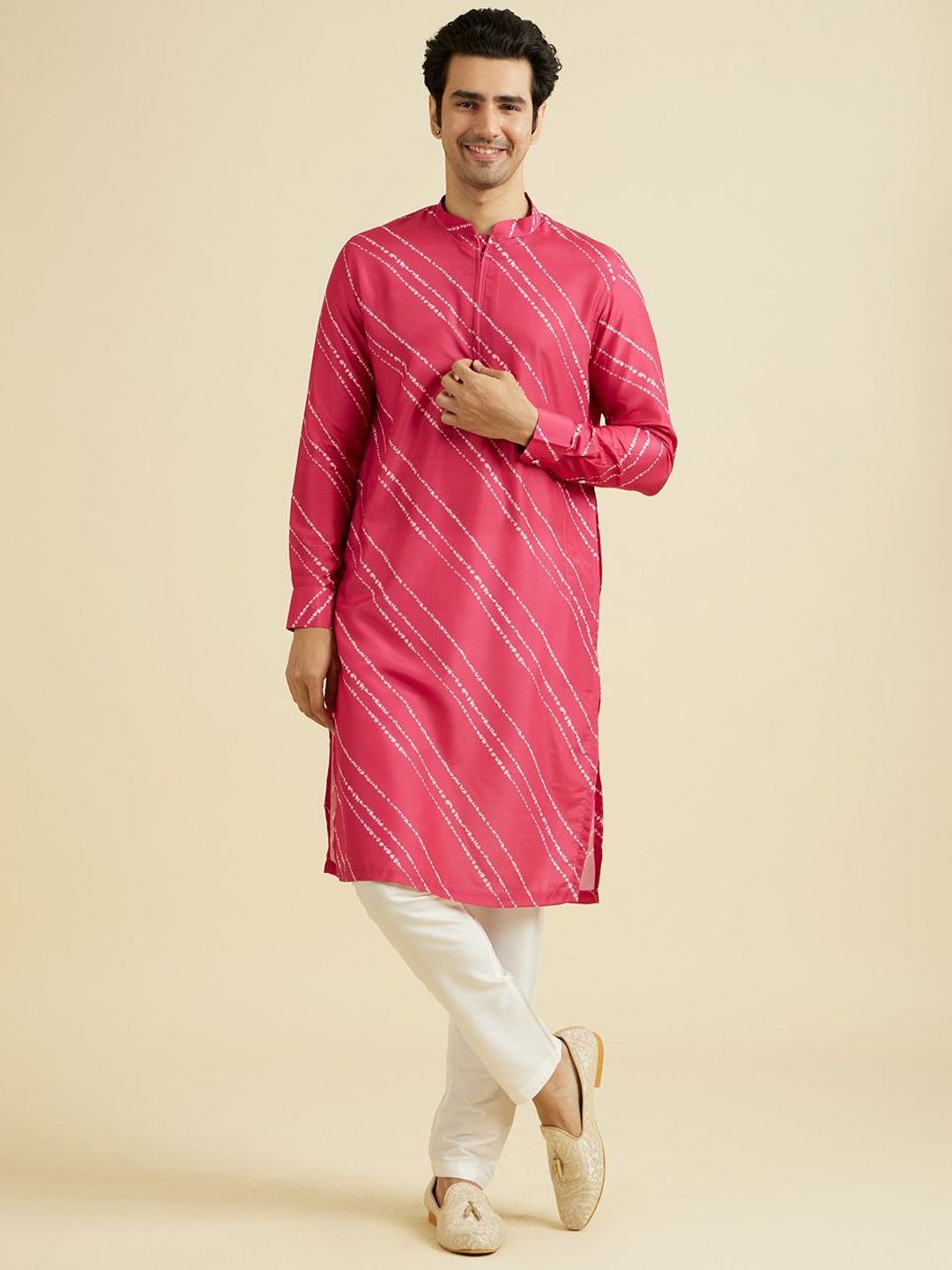Manyavar Men Printed Regular Kurta with Pyjamas-picture-30