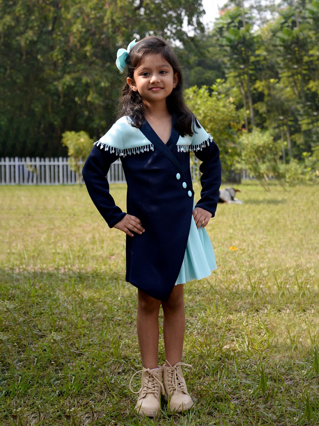 TOPLOVE Girls Colourblocked Blazer Dress-picture-12