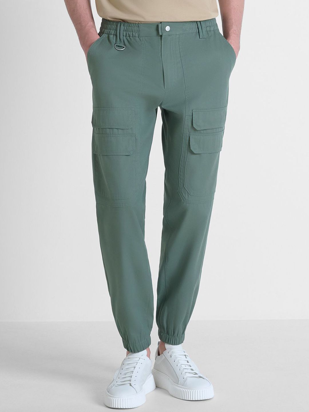 Antony Morato Men Slim Fit Mid-Rise Cargos Trousers-picture-36