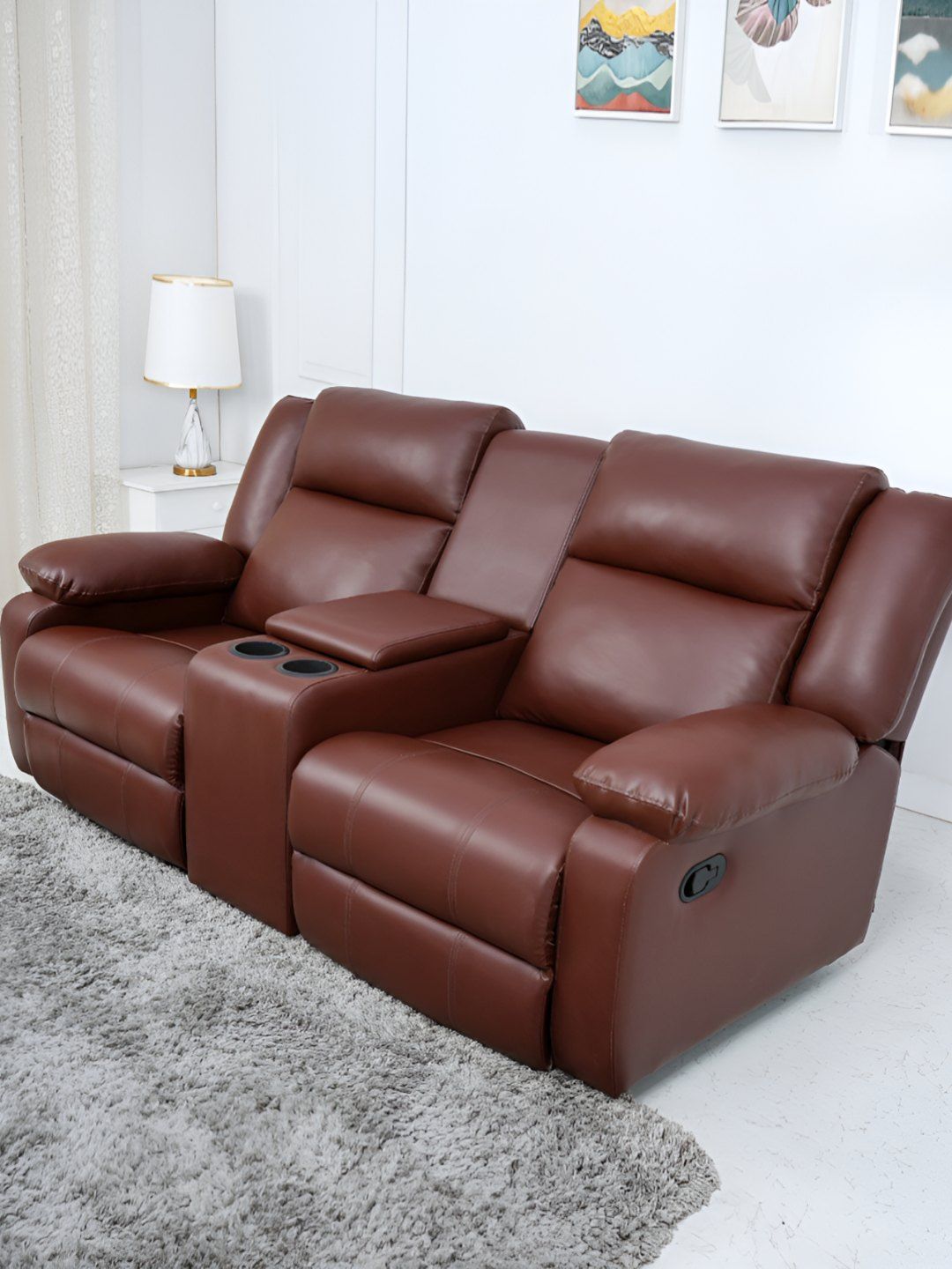 SOLIS Royale - The Desired Comfort Brown Manual 2 Seater Recliner-image-40