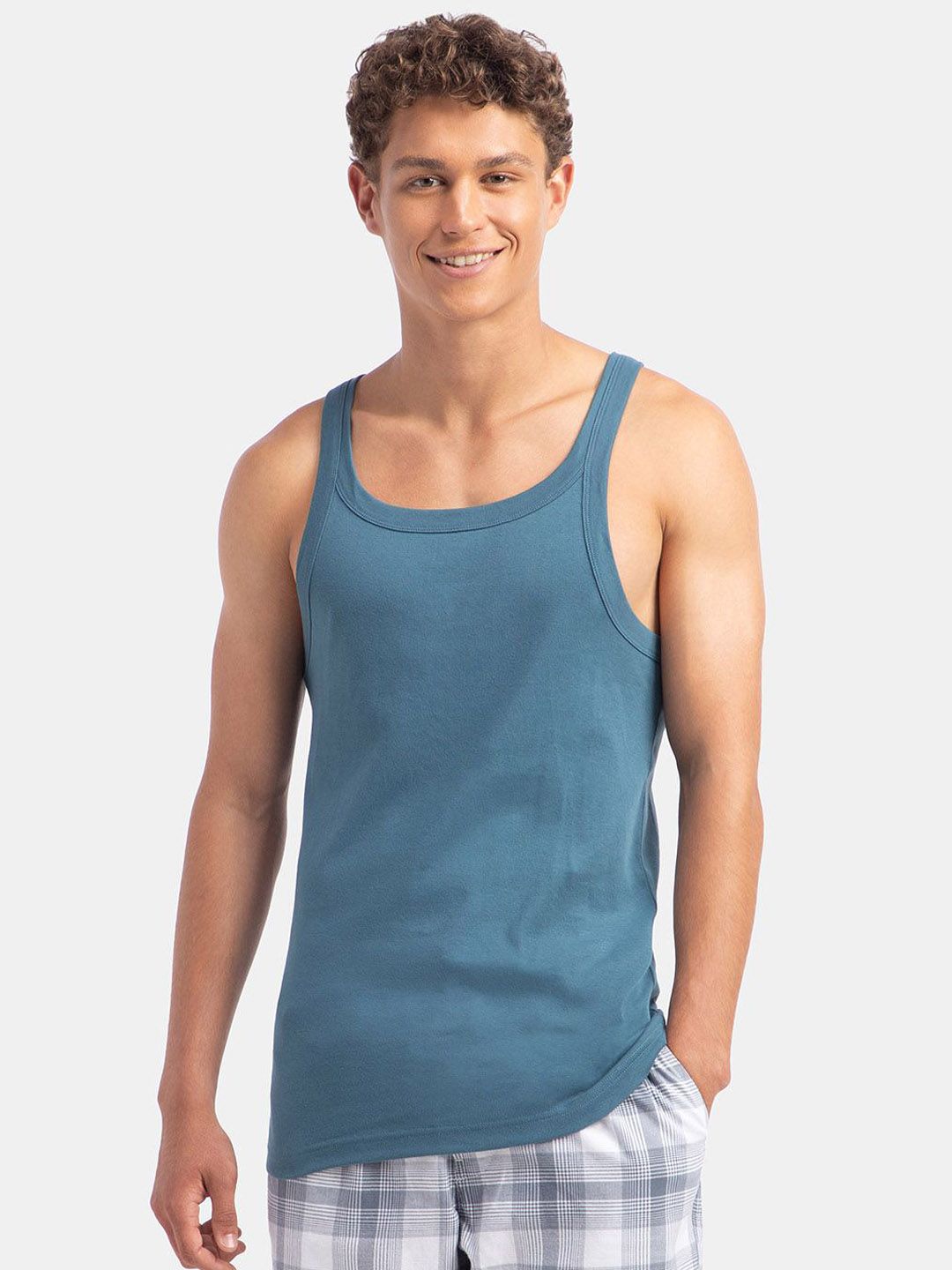 Jockey Super Combed Cotton Ribbed Sleeveless Square Neck Gym Vest US26-0105-INDTL-picture-53