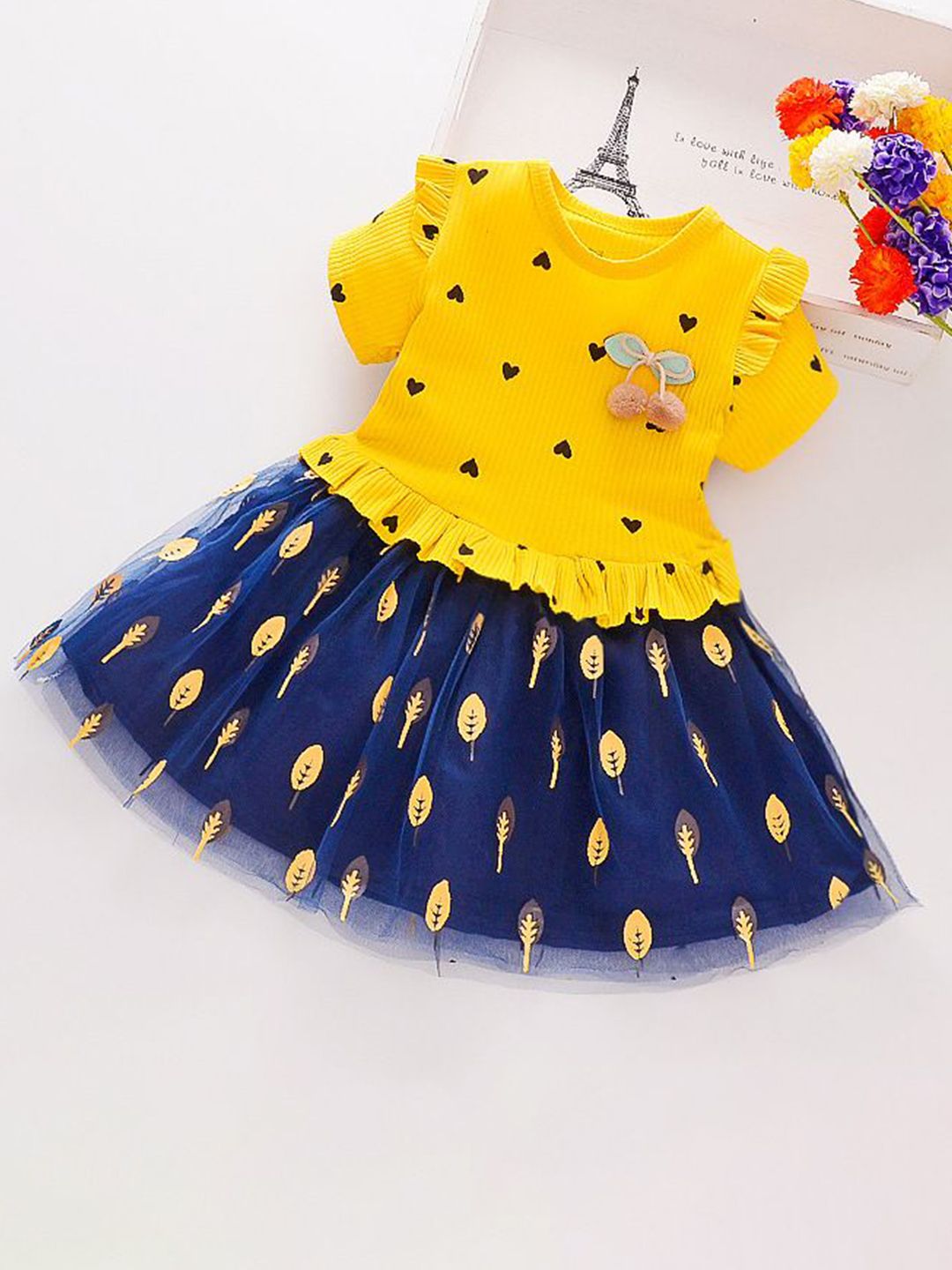YK Applique Girls Fit & Flare Dress-picture-37