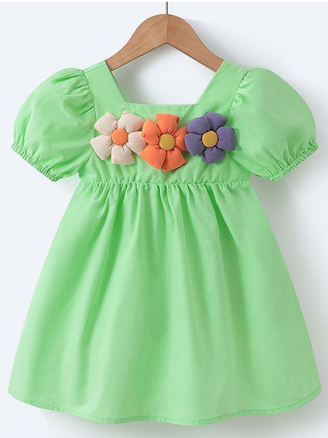 Mark & Mia Girls Puff Sleeve Fit-Flare Dress-picture-29