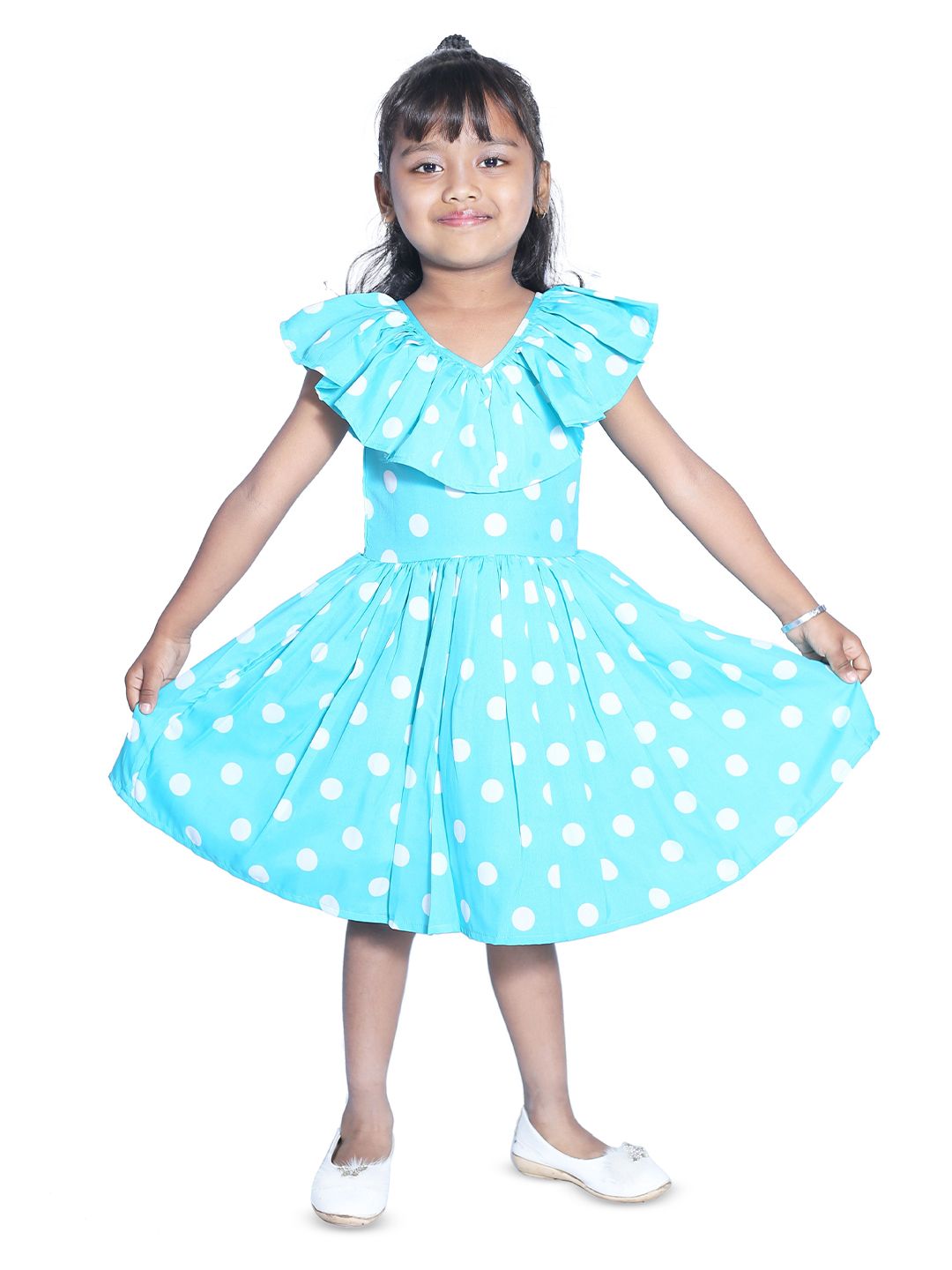 Wow Princess Polka Dot Crepe A-Line Dress-picture-33