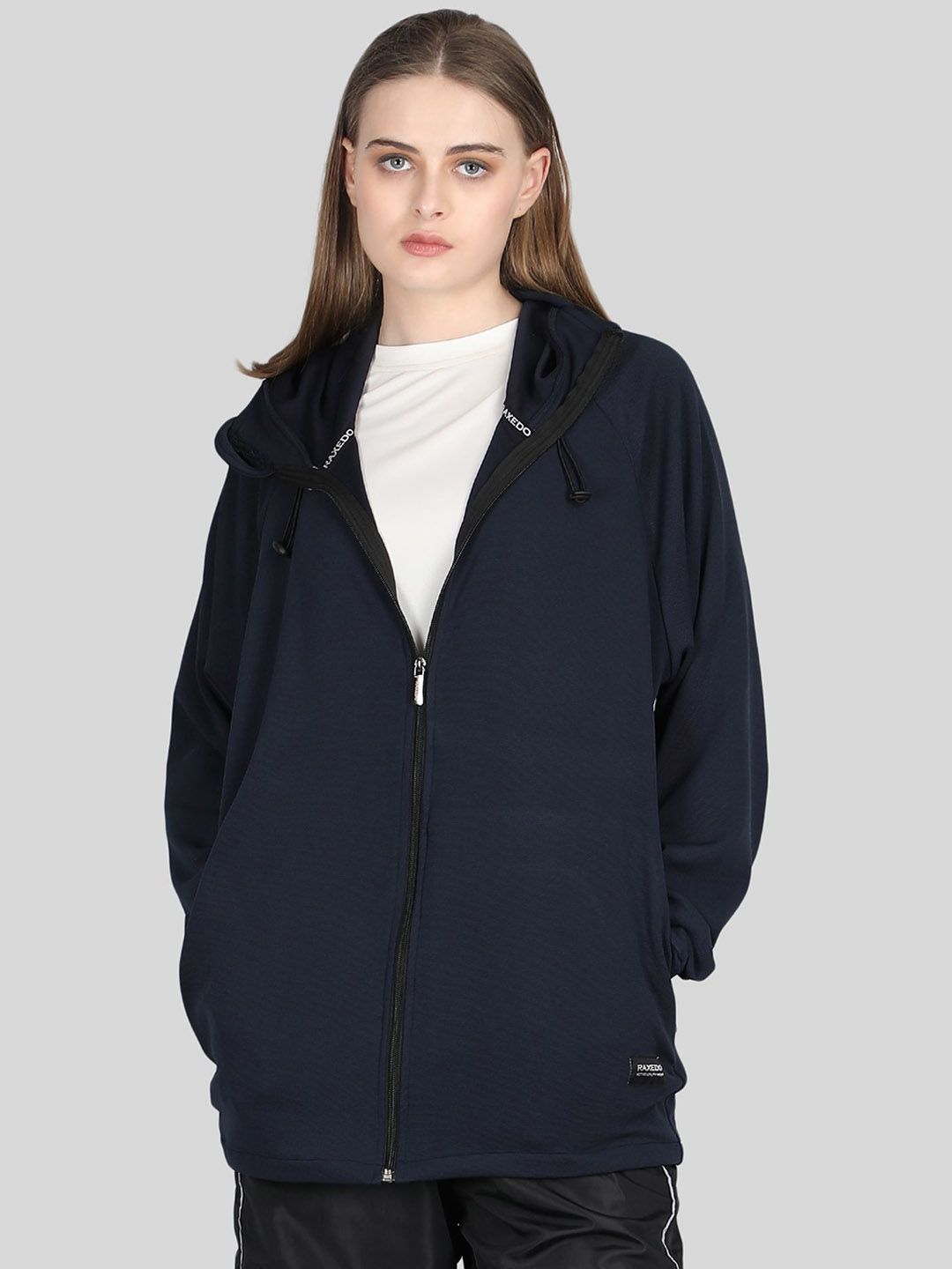Raxedo Women Hooded Solid Casual Lightweight Bomber Jacket-picture-40