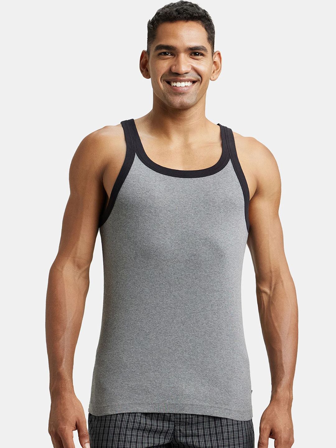 Jockey Men Super Combed Cotton Ribbed Sleeveless Square Neck Gym US27-0105-MG-BL-picture-14