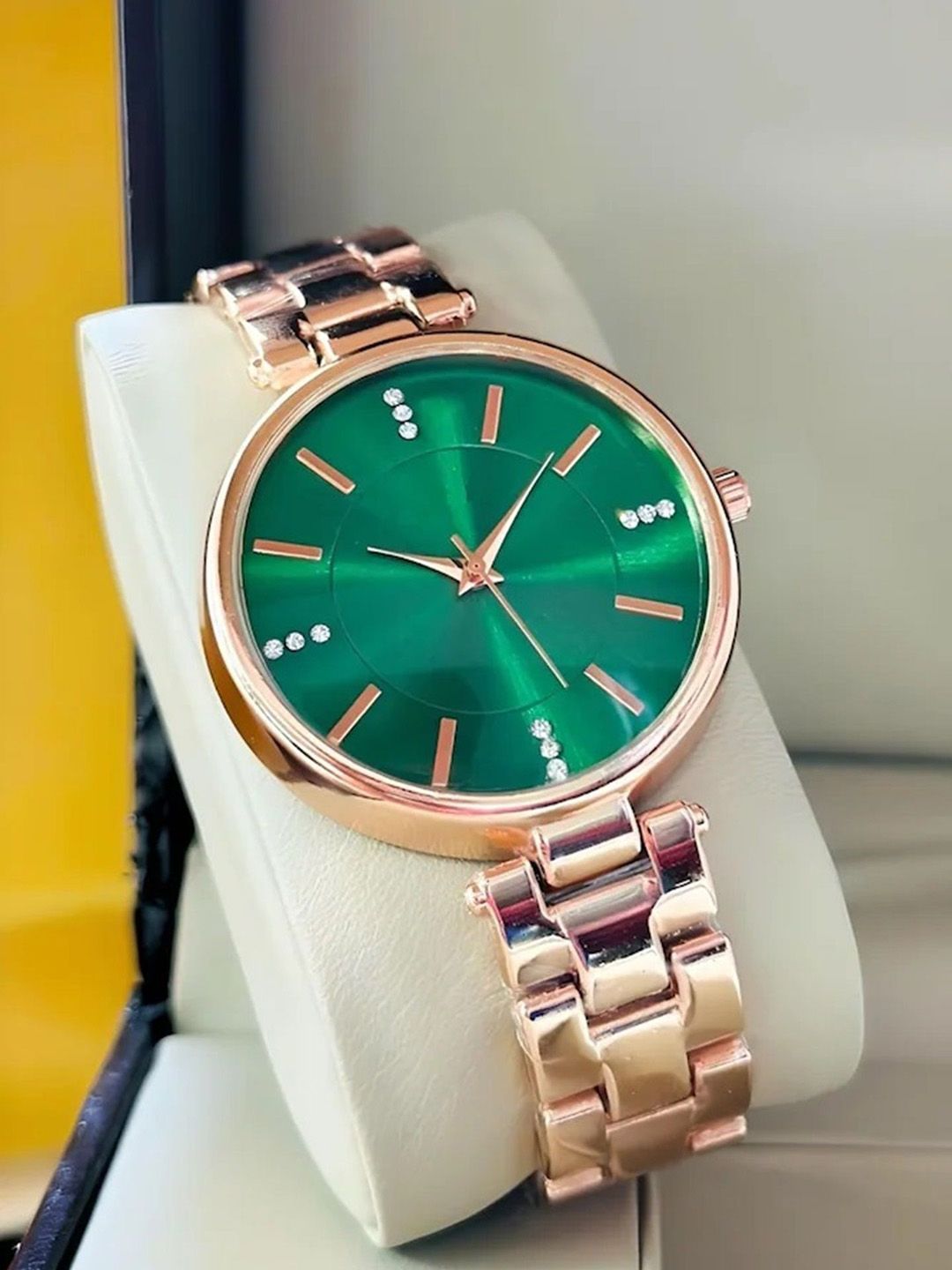 SZN Men Round Dial & Stainless Steel Straps Analogue Watch Green dial laddyG1SZN-picture-45