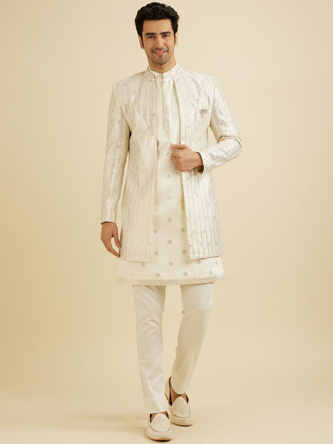 Manyavar Men Embroidered Sherwani Set-picture-21