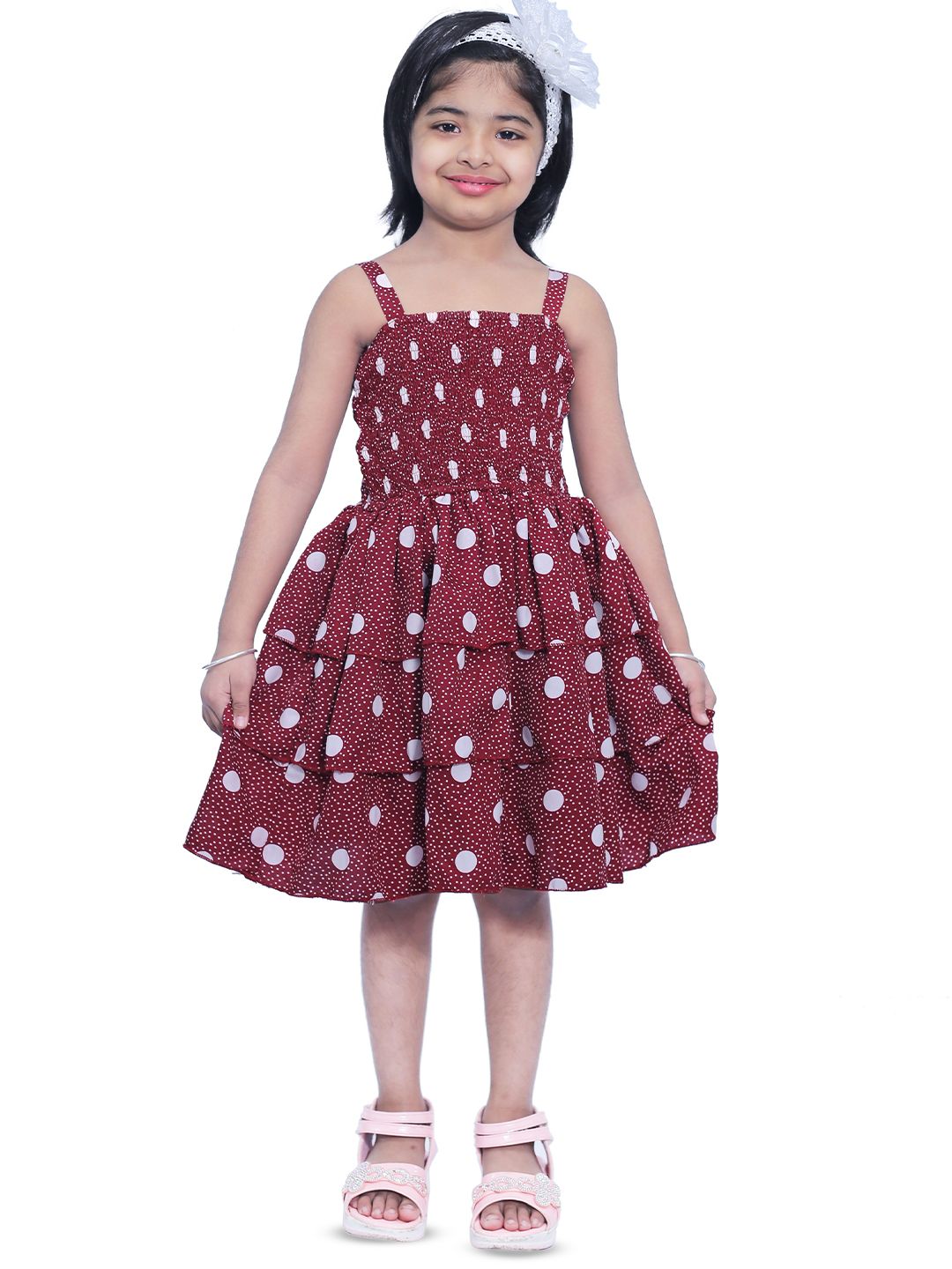 Wow Princess Polka Dot Crepe A-Line Dress-picture-40