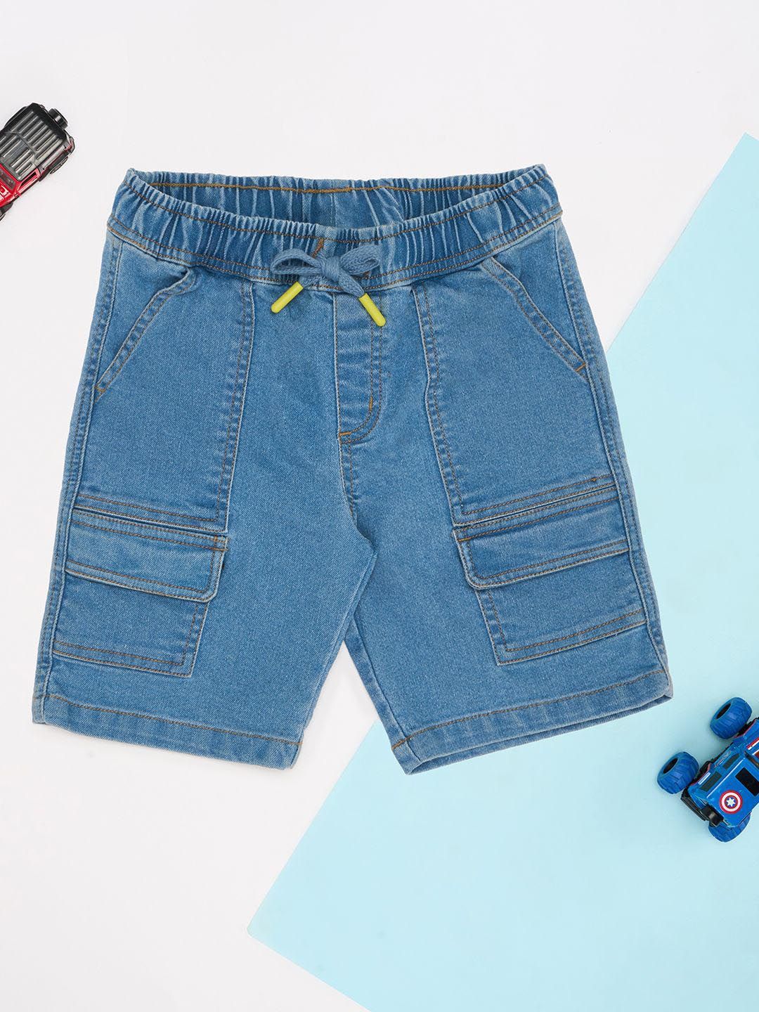 Pantaloons Junior Boys Mid-Rise Regular Fit Denim Shorts-picture-38