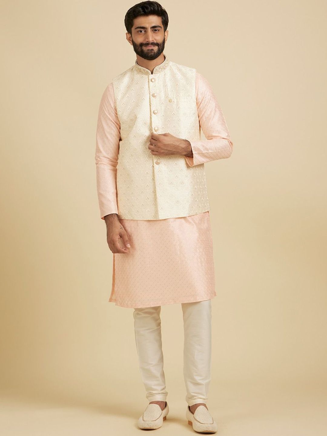 Manyavar Sequinned Nehru jacket-picture-38