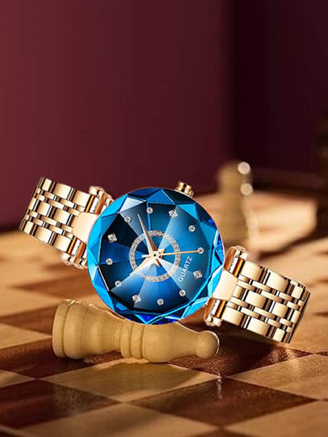 SZN Women Embellished Dial & Stainless Steel Straps Analogue Watch Blue BerrySZN-image-35