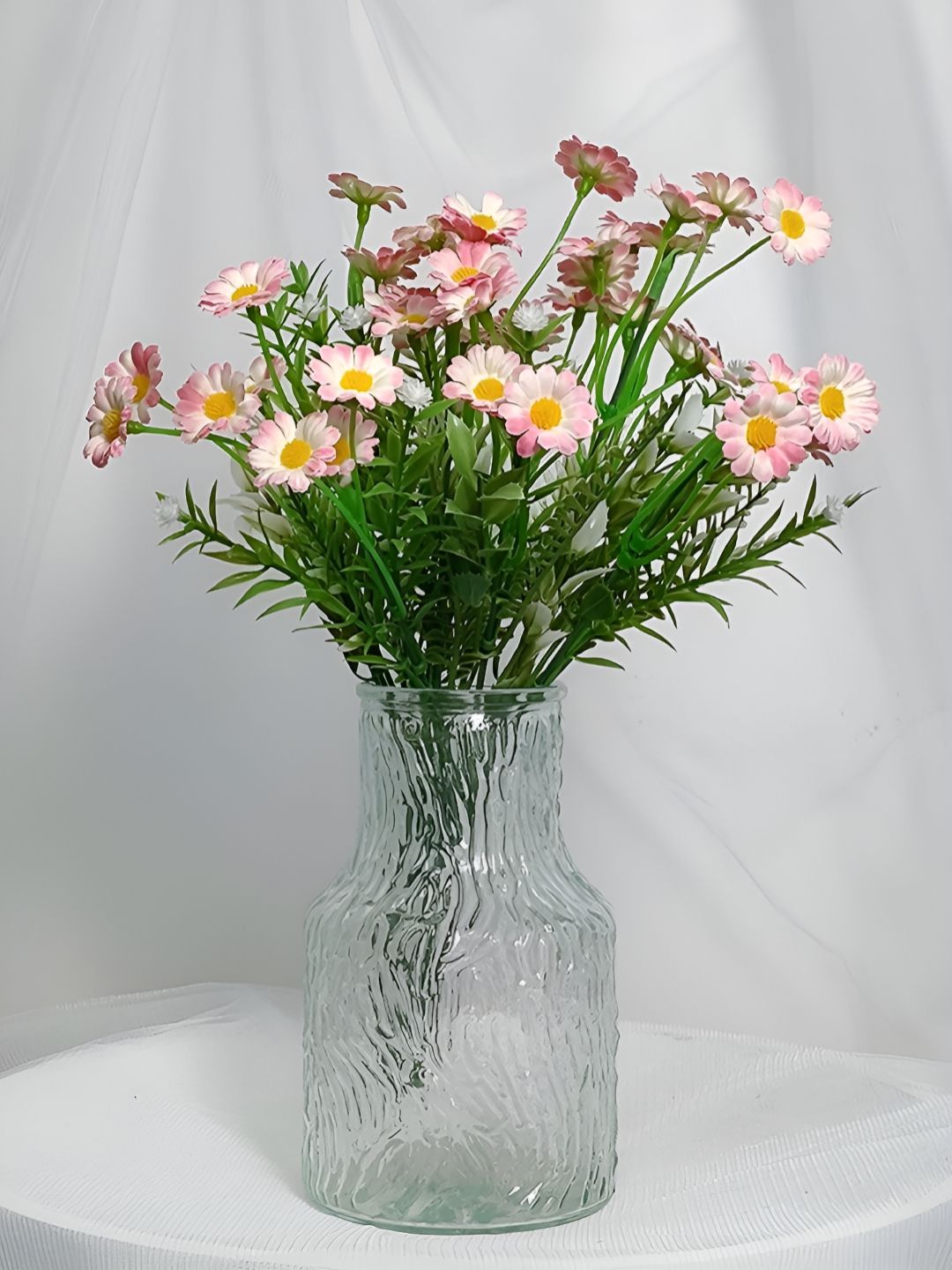 Art Street Pink & Green Camellia Artificial Flower-picture-18